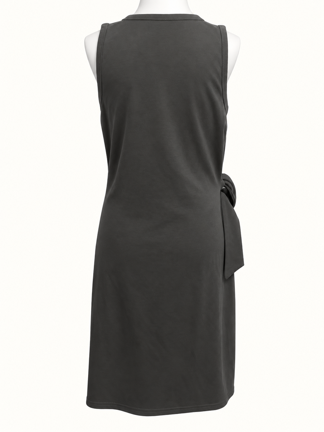 City Chic Charcoal Draped Sash Sleeveless Dress – Size XXS/14