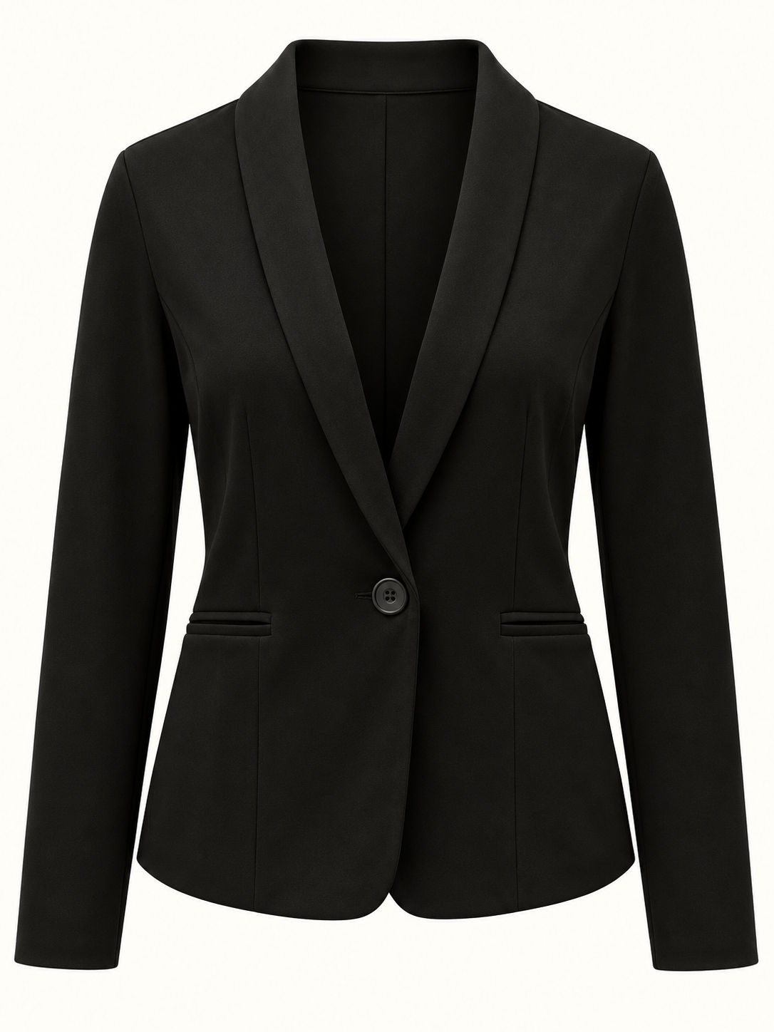 Brilliant Basics Black Tailored Stretch Blazer – Size M/16 | Like New