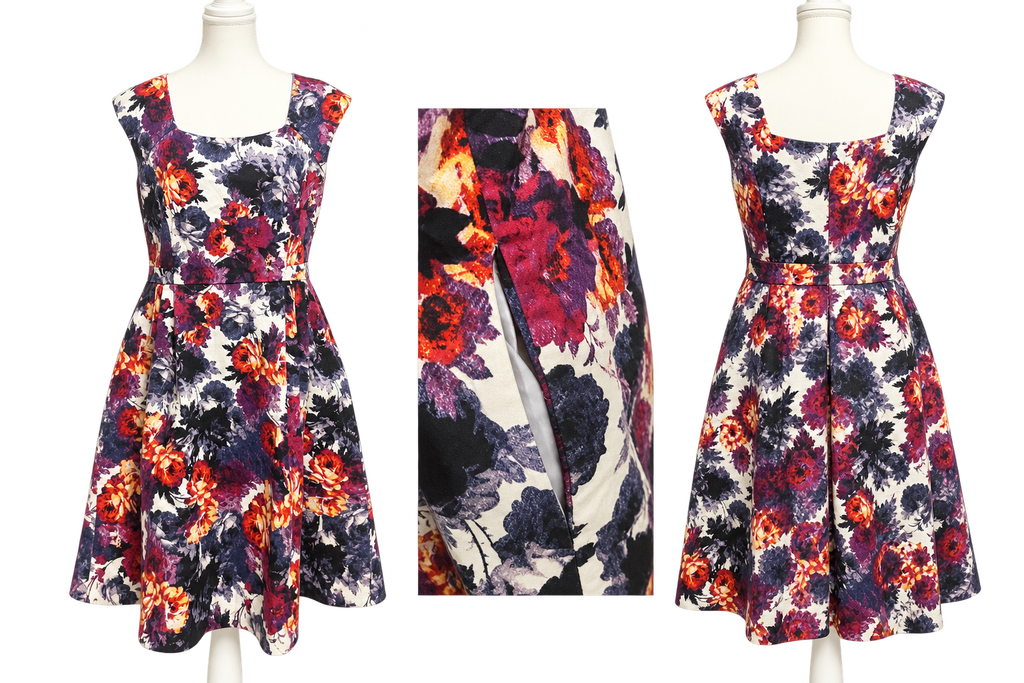 Jacqui E Size 18 Floral Fit & Flare Dress – Fully Lined with Pockets – As New