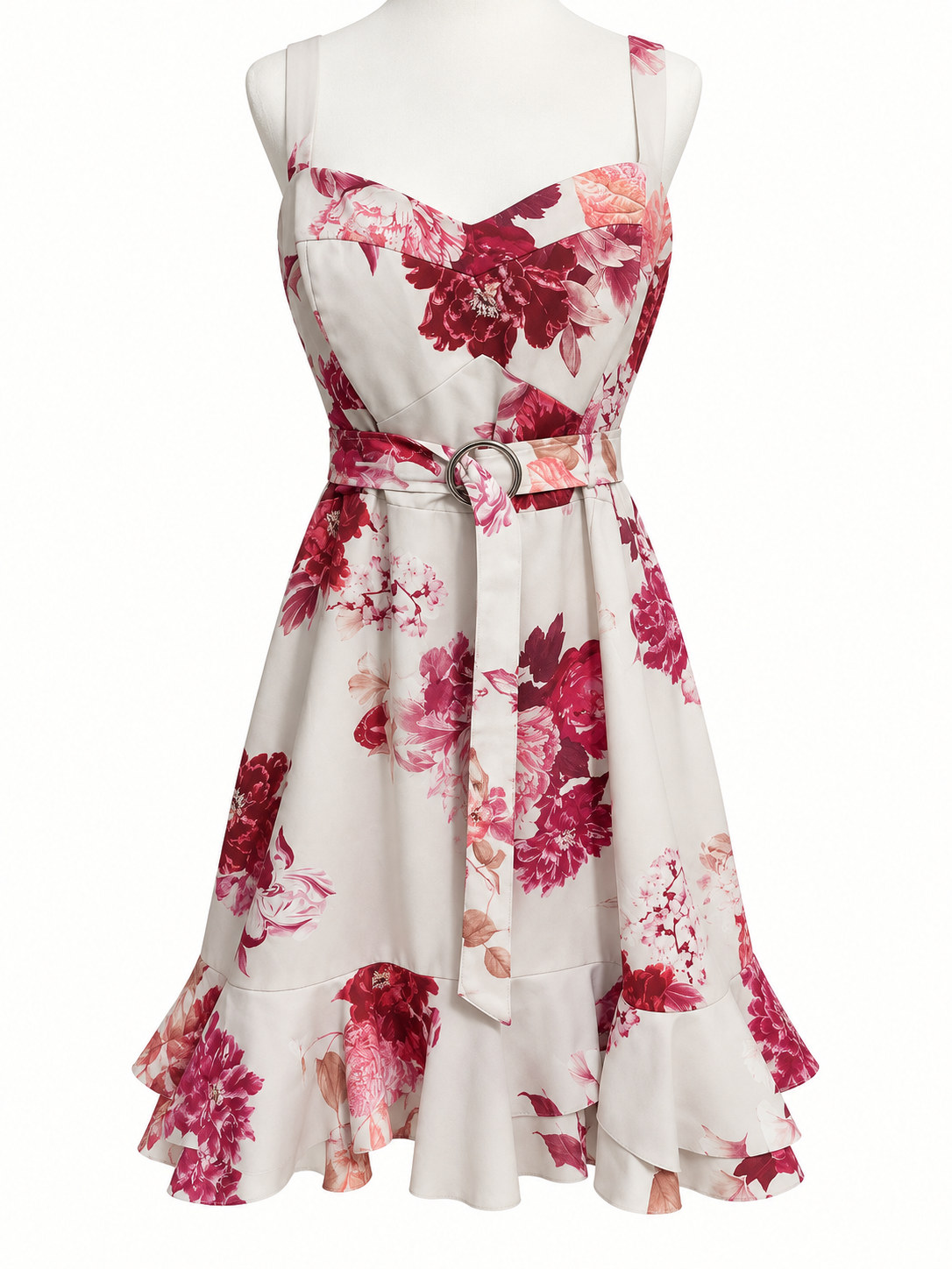 TS Taking Shape Romantic Pink Floral Fit & Flare Dress – Size 16 | Very Good Pre-Loved