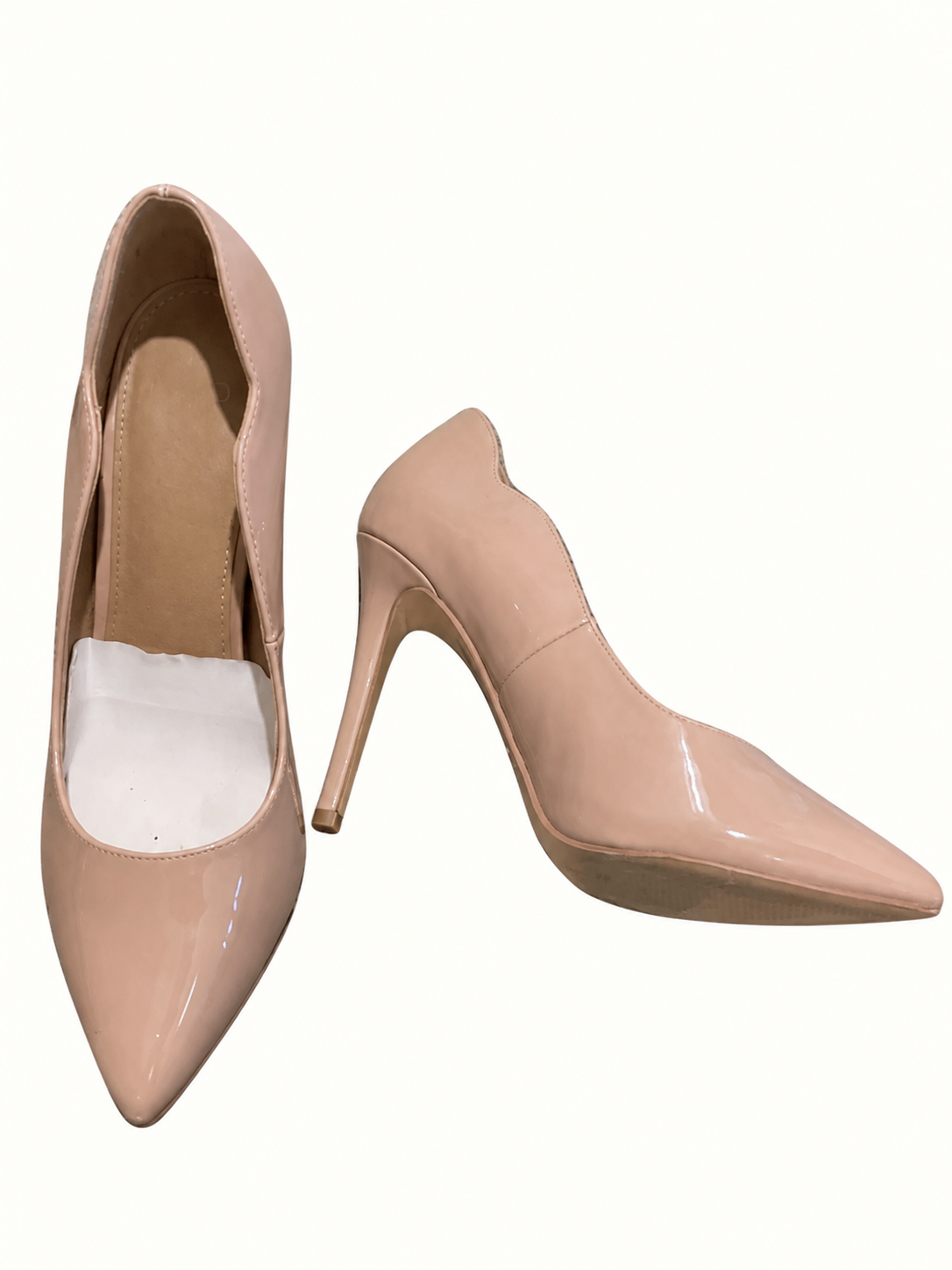 NOVO Blush Nude Patent Pointed Toe Stiletto Heels – Size 40 | Near New