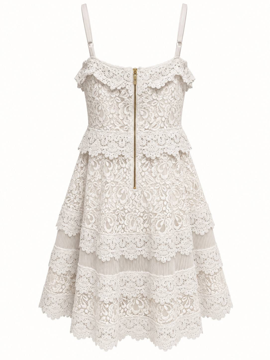 City Chic Ivory Floral Lace Fit & Flare Dress – Size S/16 | Very Good Condition