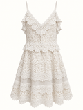 City Chic Ivory Floral Lace Fit & Flare Dress – Size S/16 | Very Good Condition