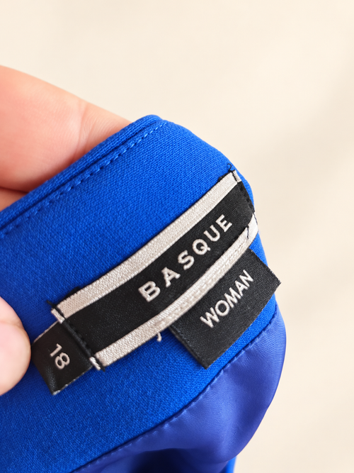 Basque Royal Blue Pencil Skirt – Size 18 | Like New