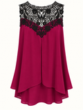 City Chic Magenta Pink & Black Lace Flowing Top – Size XS/14–16 | Like New