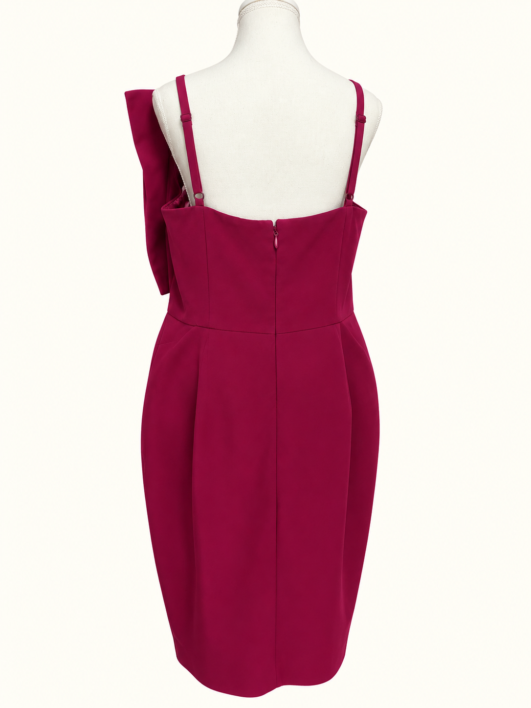 City Chic Magenta Statement Bow Cocktail Dress – Size S/16