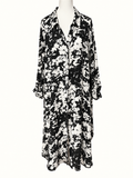 SARA Black & White Floral Shirt Dress – Size 26
