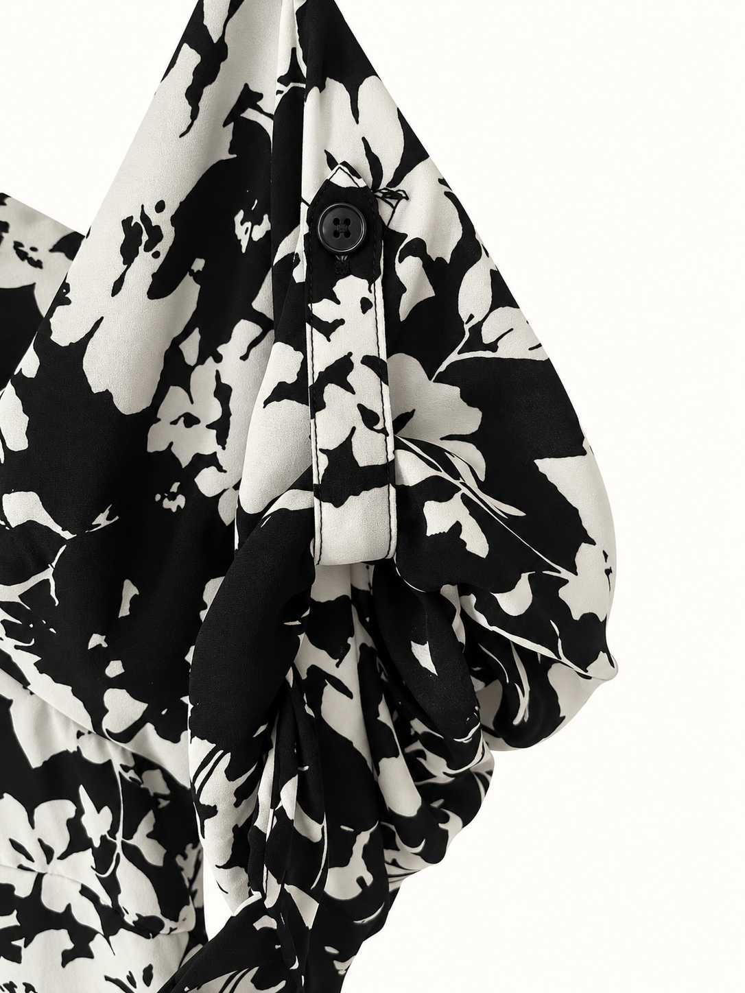 SARA Black & White Floral Shirt Dress – Size 26
