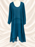 Taking Shape TS14+ Size 22 Teal Blue Layered Hi-Low Maxi Dress – As New