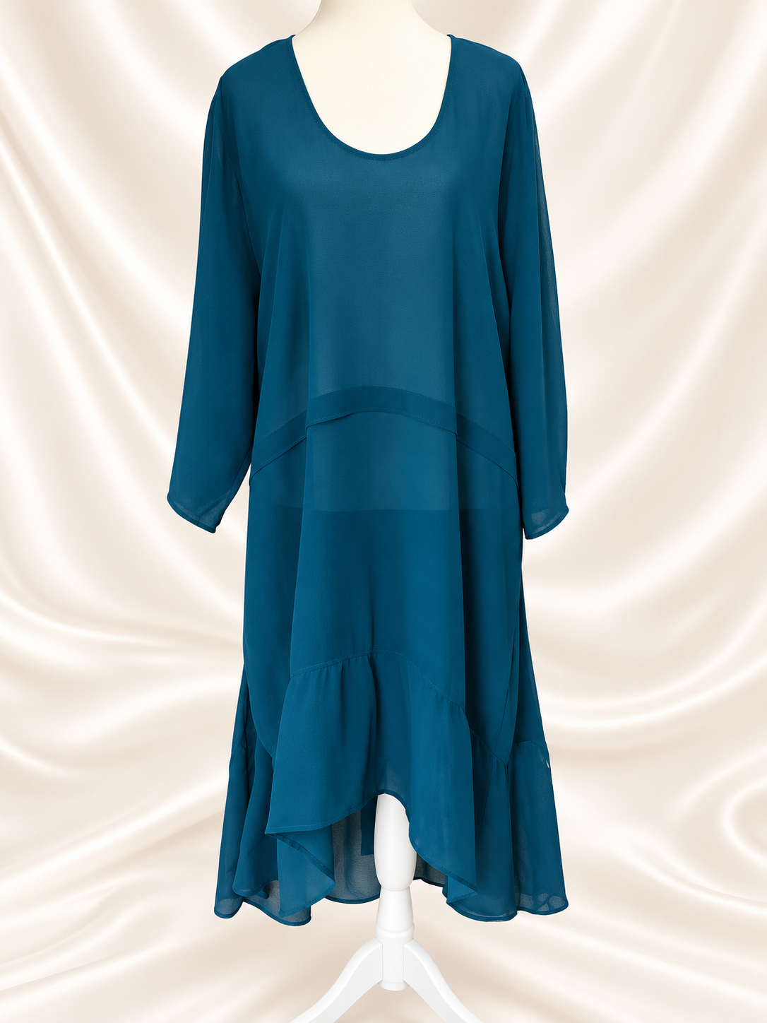 Taking Shape TS14+ Size 22 Teal Blue Layered Hi-Low Maxi Dress – As New