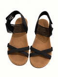 Skechers Black Strappy Cork Wedge Sandals – Size 39 | Very Good Pre-Loved Condition