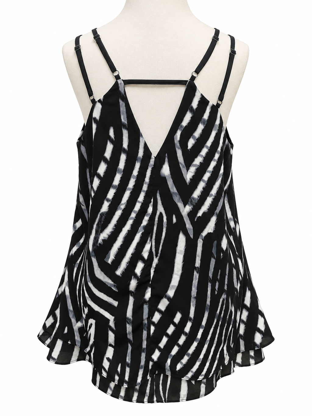 City Chic Black & White Zebra Print Layered Camisole – Size XS/14