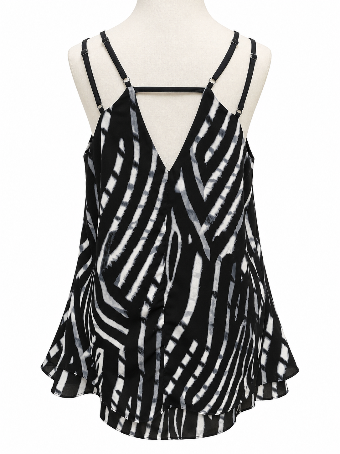 City Chic Black & White Zebra Print Layered Camisole – Size XS/14